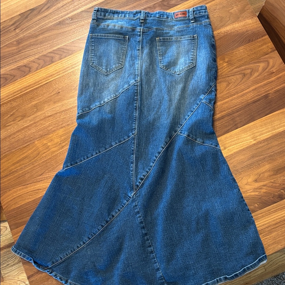Denim Blue Women's Skirt - Picture 3 of 4
